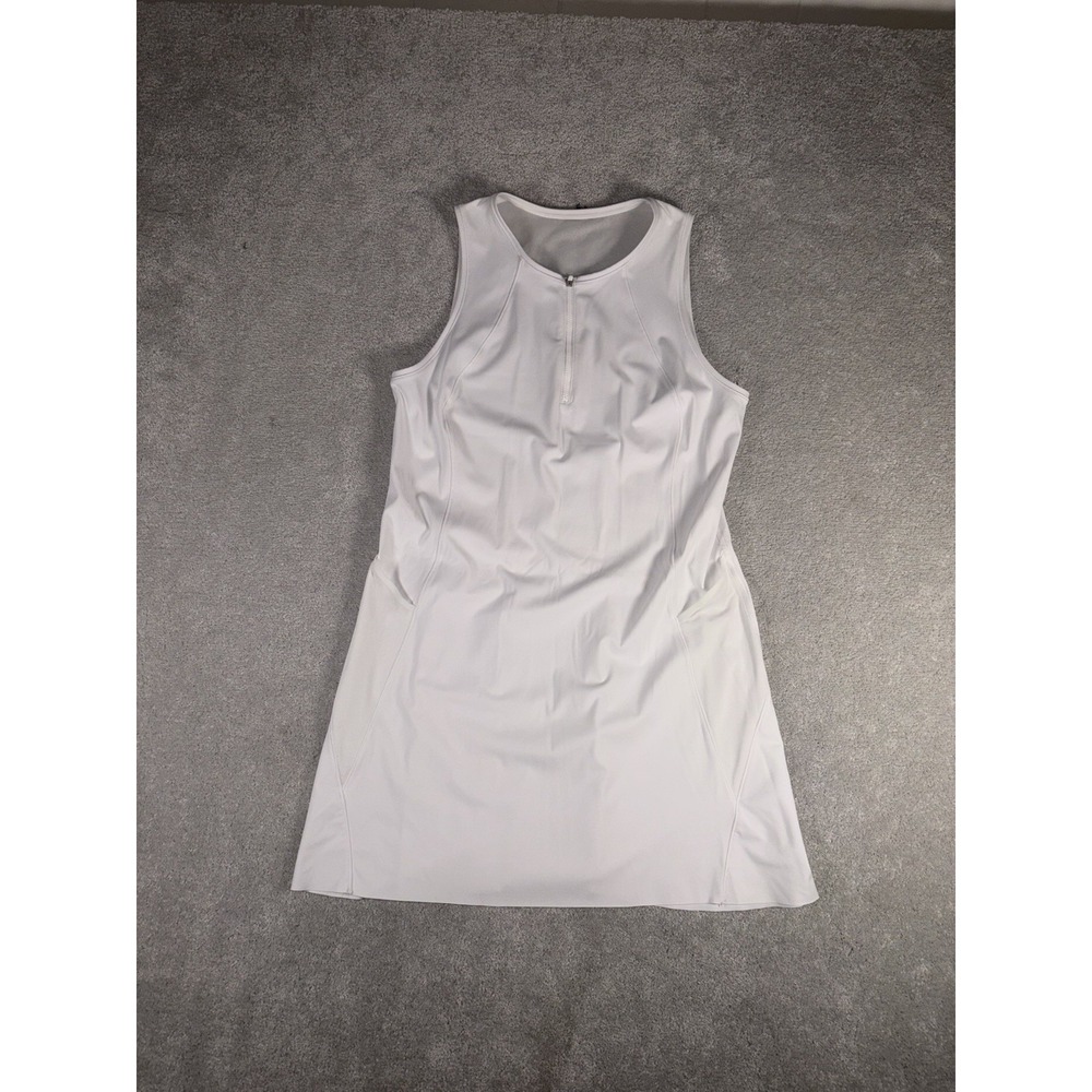 Athleta L Match‎ Point  Dress Bright White Large Regular